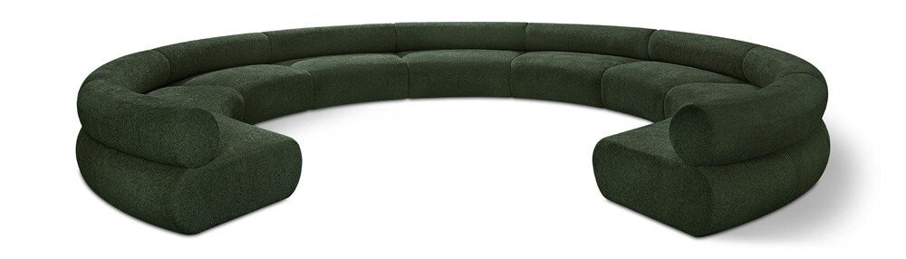 Meridian Furniture - Bale Green Chenille Fabric Modular Sofa - 9Pc - 114Green-S9A veiw 1