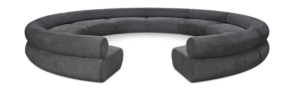 Meridian Furniture - Bale Grey Chenille Fabric Modular Sofa - 10Pc - 114Grey-S10A veiw 1