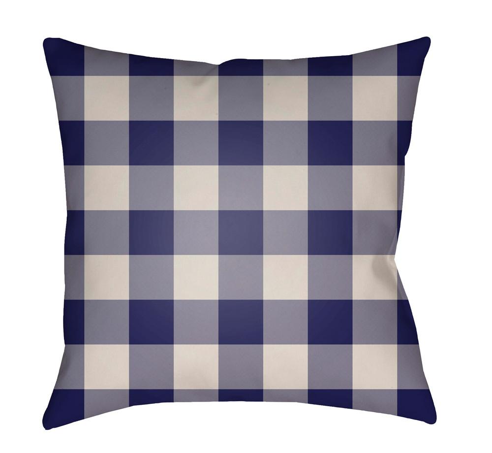 Livabliss - Checker 20inLx20inW Accent Pillow - PLAID031-2020 veiw 1