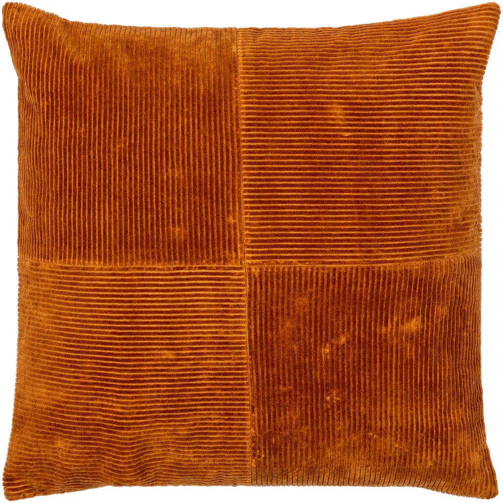 Livabliss - Corduroy Quarters 20inLx20inW Accent Pillow - With Down Insert - CDQ006-2020D veiw 1
