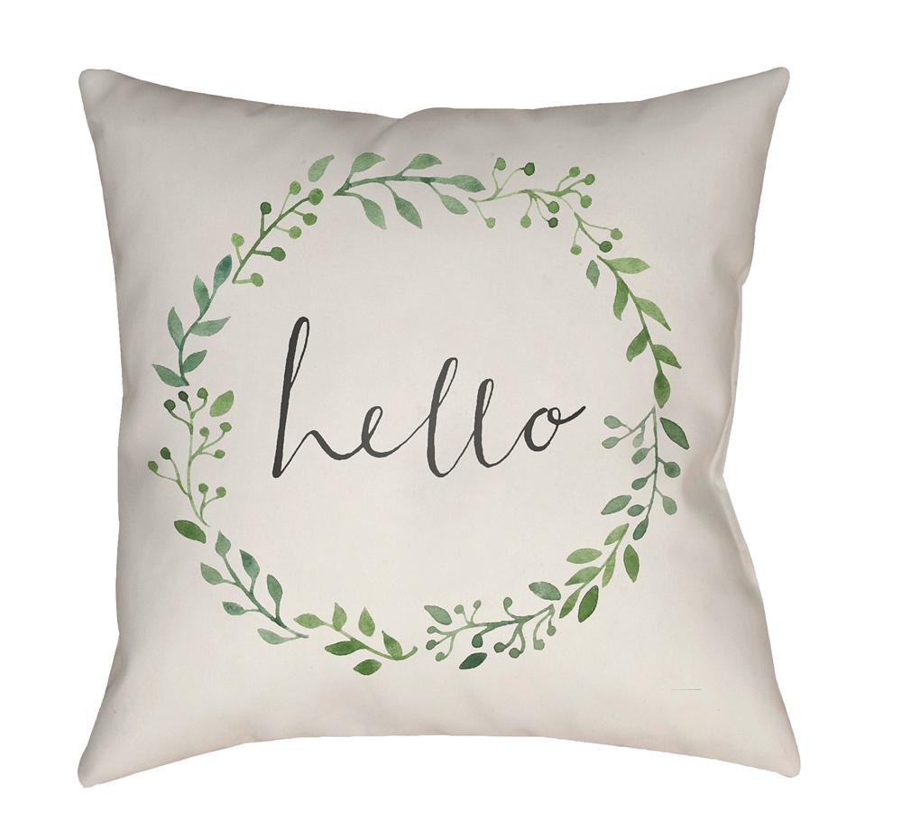Livabliss - Hello 18inLx18inW Accent Pillow - QTE018-1818 veiw 1