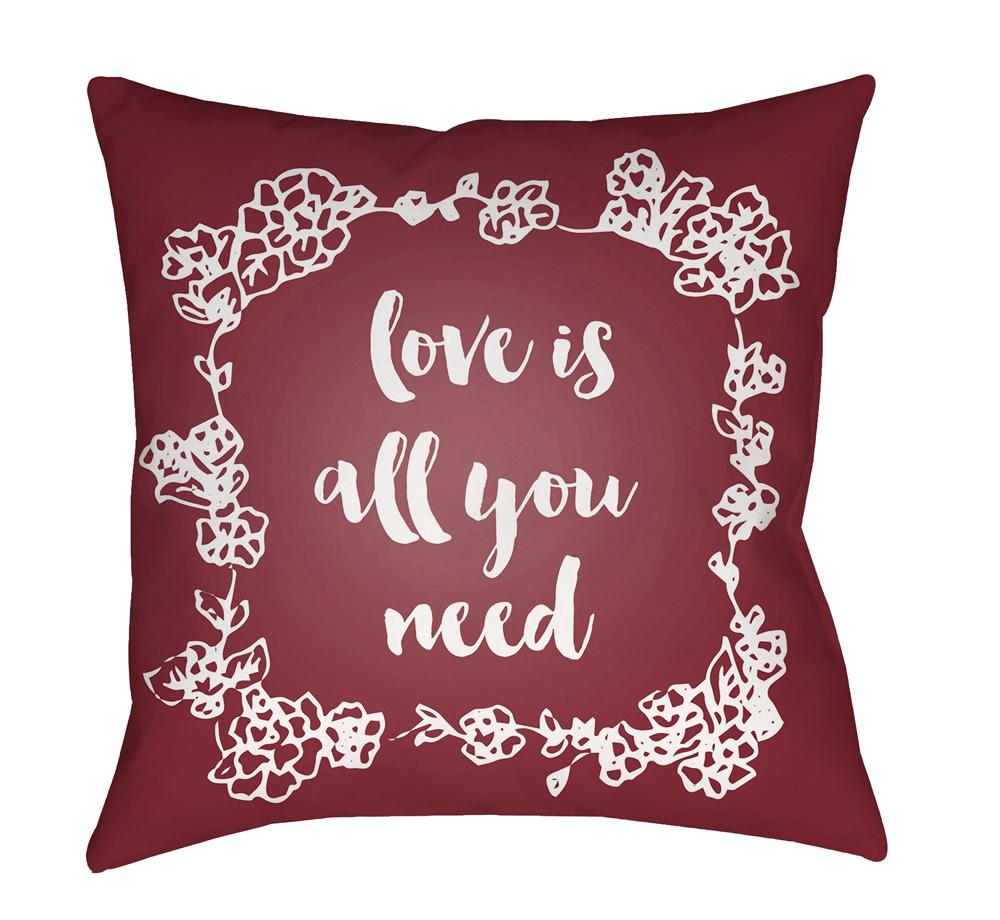 Livabliss - Love All You Need 18inLx18inW Accent Pillow - QTE045-1818 veiw 1