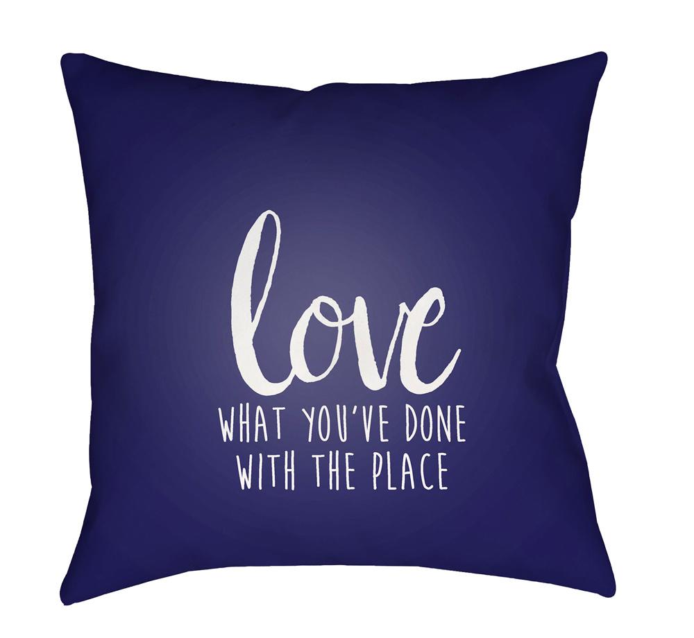 Livabliss - Love The Place 18inLx18inW Accent Pillow - QTE053-1818 veiw 1