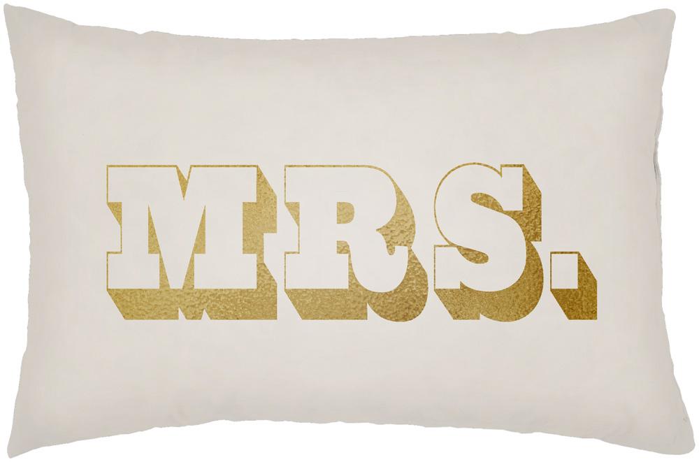 Livabliss - Mr & Mrs 14inLx22inW Lumbar Pillow - MRSS002-1422 veiw 1