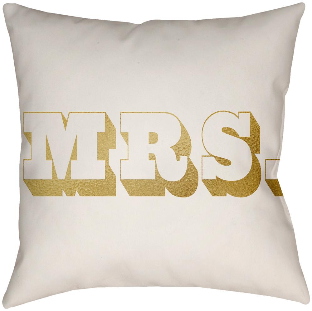 Livabliss - Mr & Mrs 20inLx20inW Accent Pillow - MRSS002-2020 veiw 1