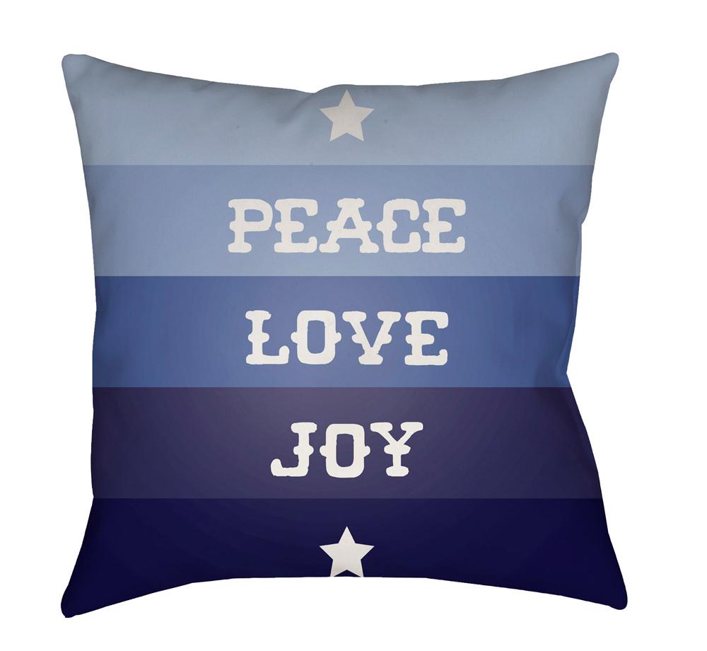 Livabliss - Peace Love Joy 18inLx18inW Accent Pillow - HDY077-1818 veiw 1