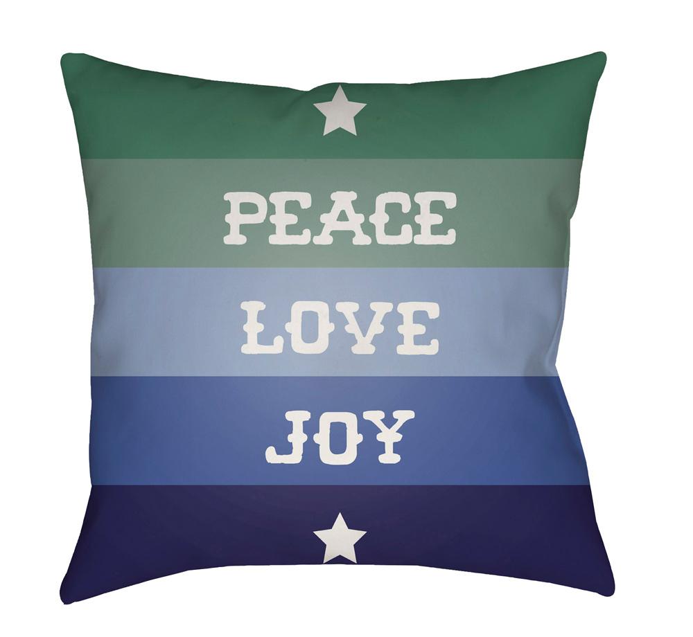 Livabliss - Peace Love Joy 18inLx18inW Accent Pillow - HDY078-1818 veiw 1