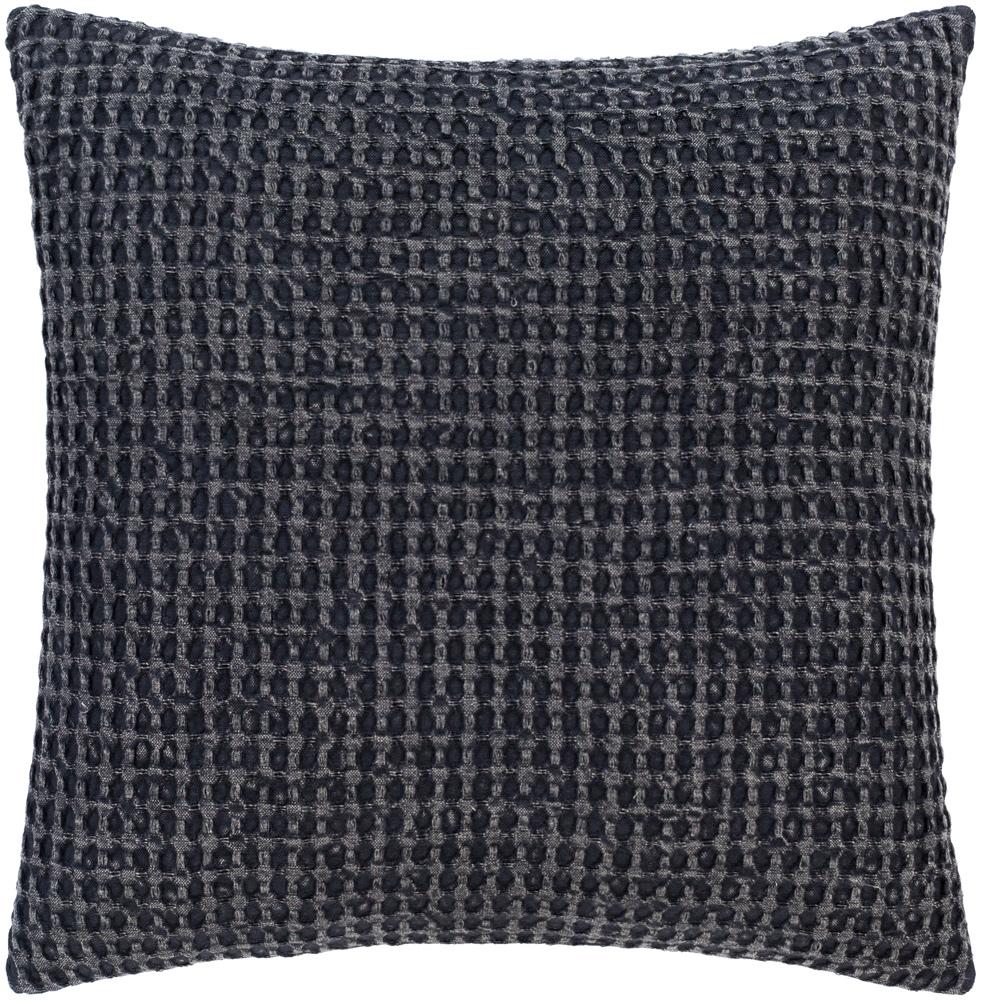 Livabliss - Waffle 22inLx22inW Accent Pillow - With Down Insert - WFL004-2222D veiw 1