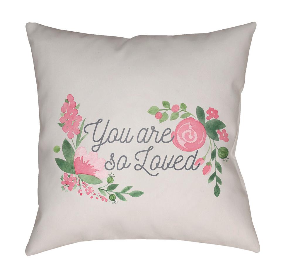 Livabliss - You Are Loved 18inLx18inW Accent Pillow - NUR016-1818 veiw 1