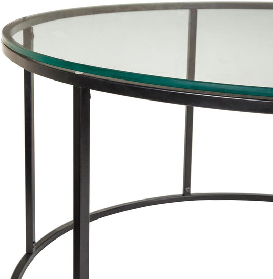 Livabliss - Aryaa Coffee Table - Clear - Black - YAA-006_CLOSEOUT veiw 2