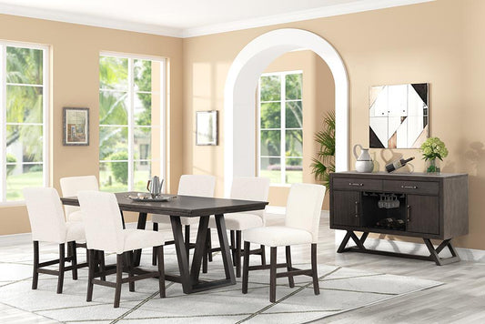 New Classic Furniture - High Line Dining Table And 6 White Chairs - 40-4125-DW6C veiw 2