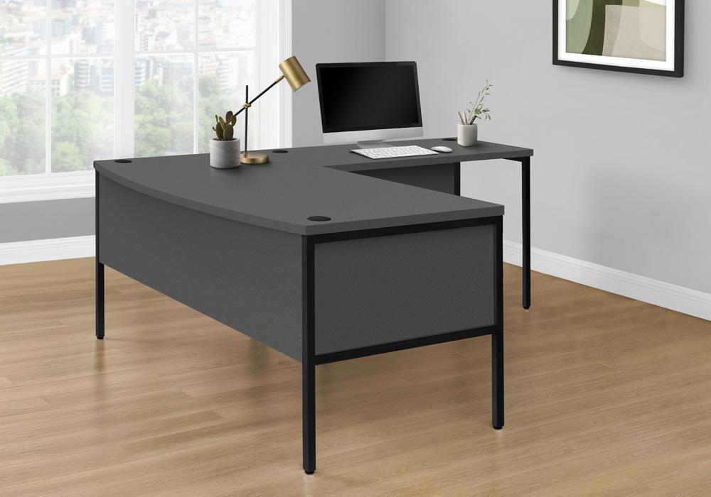 Monarch Specialties - Computer Desk, 72inL, Black Metal, Contemporary, Modern - I-7730 veiw 3