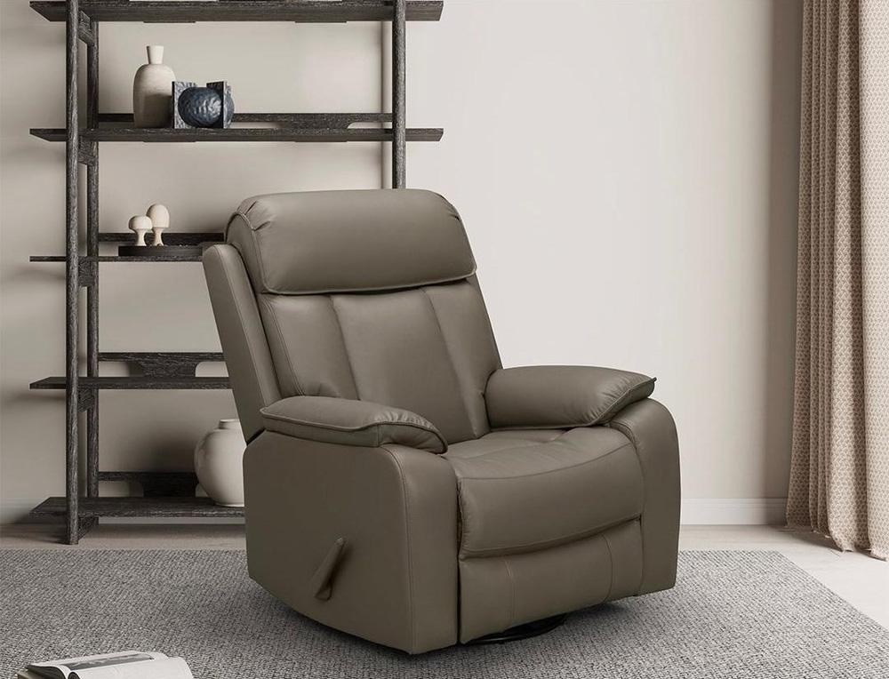BarcaLounger - Mac Swivel Glider Recliner in Lynn Smokey Gray - 81396373893 veiw 6