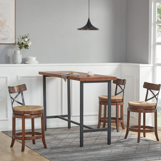 Boraam - Myrtle Swivel Bar Stool - Mahogany - 76829 veiw 2