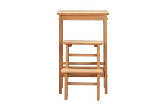 Boraam - Niko Folding 24in Step Stool - Natural - 36124 veiw 2
