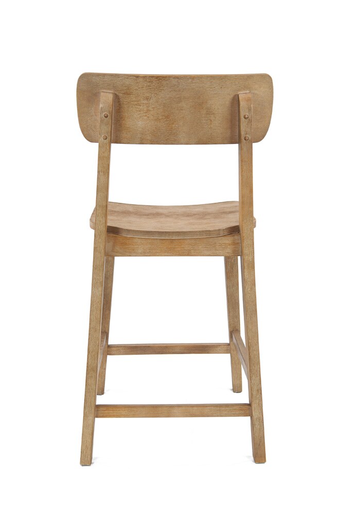 Boraam - Torino Wood Counter Stool - Barnwood Wire-Brush - 76724 veiw 8