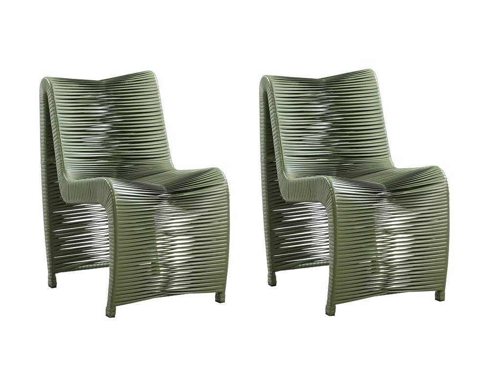 Boraam - Loreins Outdoor Patio Chairs, Set of 2 - Olive Green - 77140 veiw 8