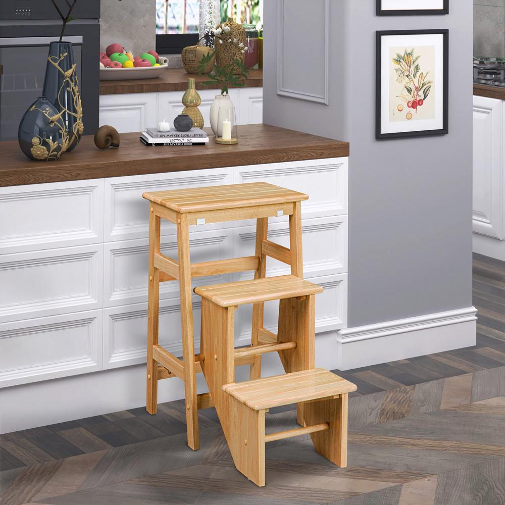 Boraam - Niko Folding 29in Step Stool - Natural - 36629 veiw 7