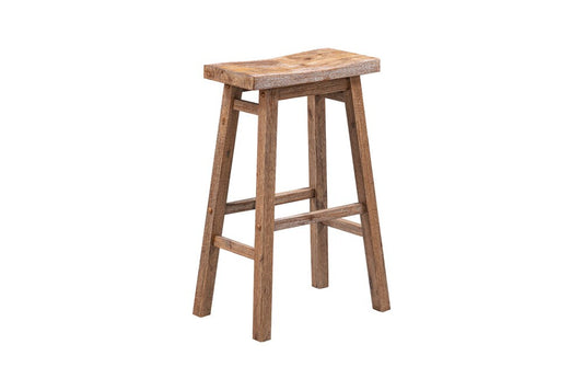 Boraam - Sonoma Backless Saddle Bar Stools - Barnwood Wire-Brush - Set of 2 - 75529 veiw 2