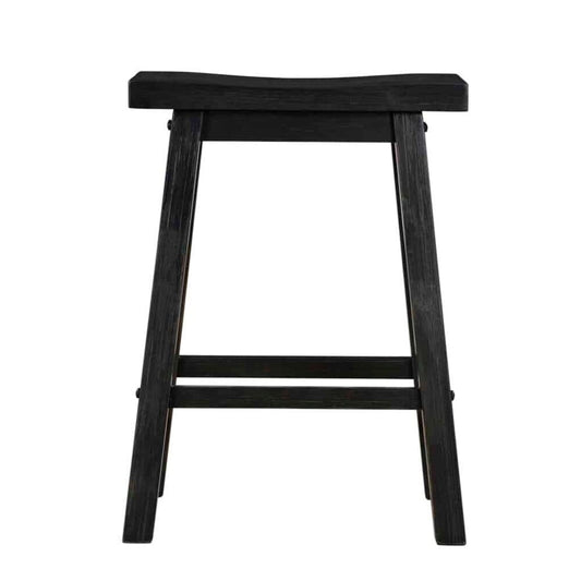 Boraam - Sonoma Backless Saddle Counter Stool - Black Charcoal - 73024 veiw 2
