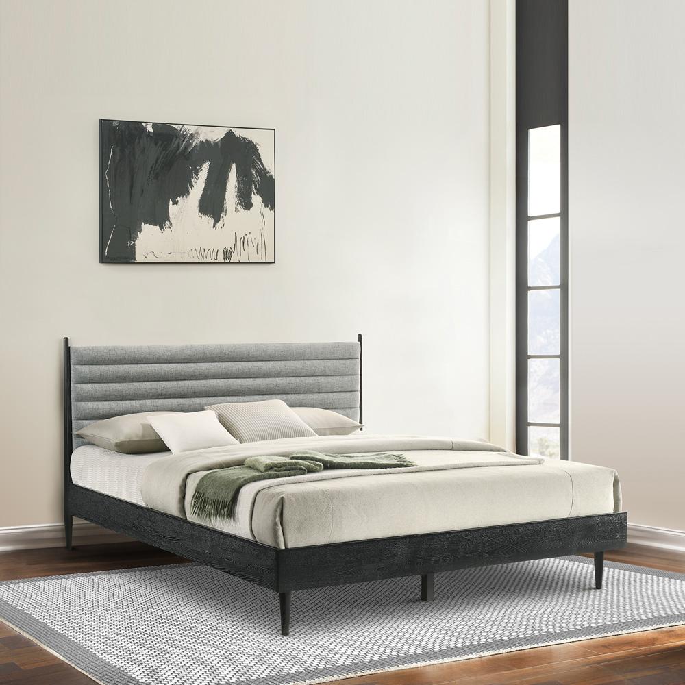 Armen Living - Artemio King Platform Wood Bed Frame in Black Finish - LCARBDKGBLK veiw 7