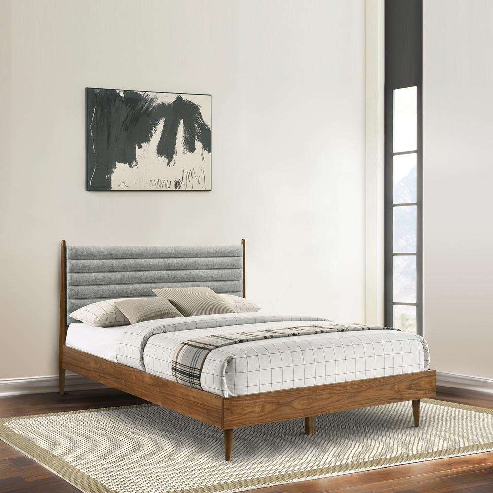 Armen Living - Artemio Queen Platform Wood Bed Frame in Walnut Finish - LCARBDQNWAL veiw 7