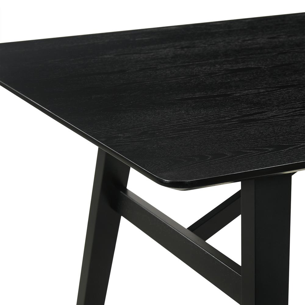 Armen Living - Channell Wood Dining Table in Black Finish - LCCHTBLBLK veiw 4