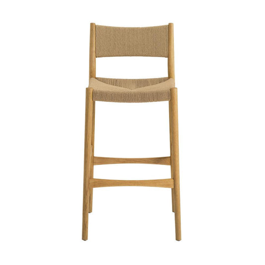 Armen Living - Erie Woven Paper Cord and Oak Wood Bar Stool - LCERBANAT30 veiw 2