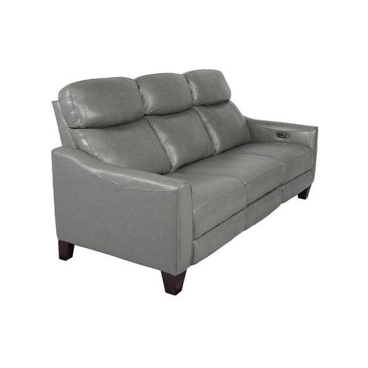 Armen Living - Milos 83in Zero Gravity Power Reclining Sofa in Light Gray Leather - LCML3LGRY veiw 2
