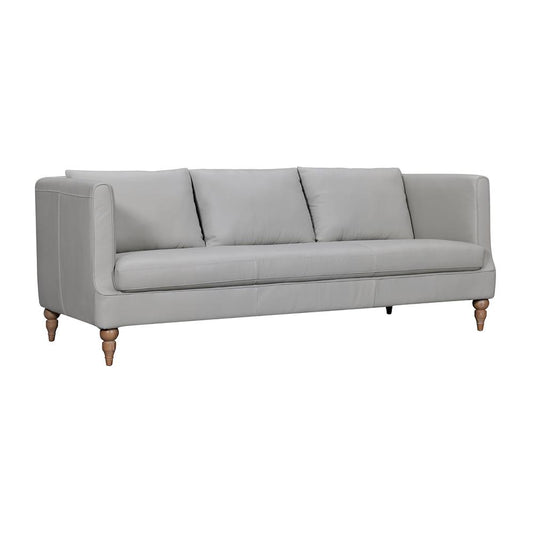Armen Living - Vincenza 85in Dove Gray Leather Sofa - LCVZ3DVGRY veiw 2