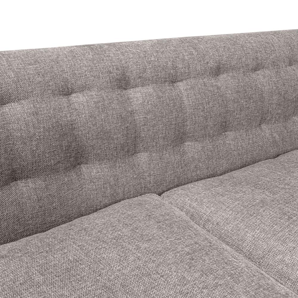 Armen Living - Annabelle 80in Gray Fabric Sofa with Black Wood Legs - LCANSOGRY veiw 5