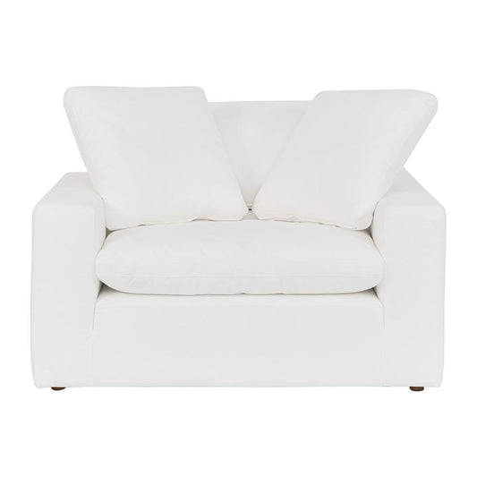 Armen Living - Liberty 51.5in Upholstered Chair and a Half in Pearl - LCLB1PPL veiw 2