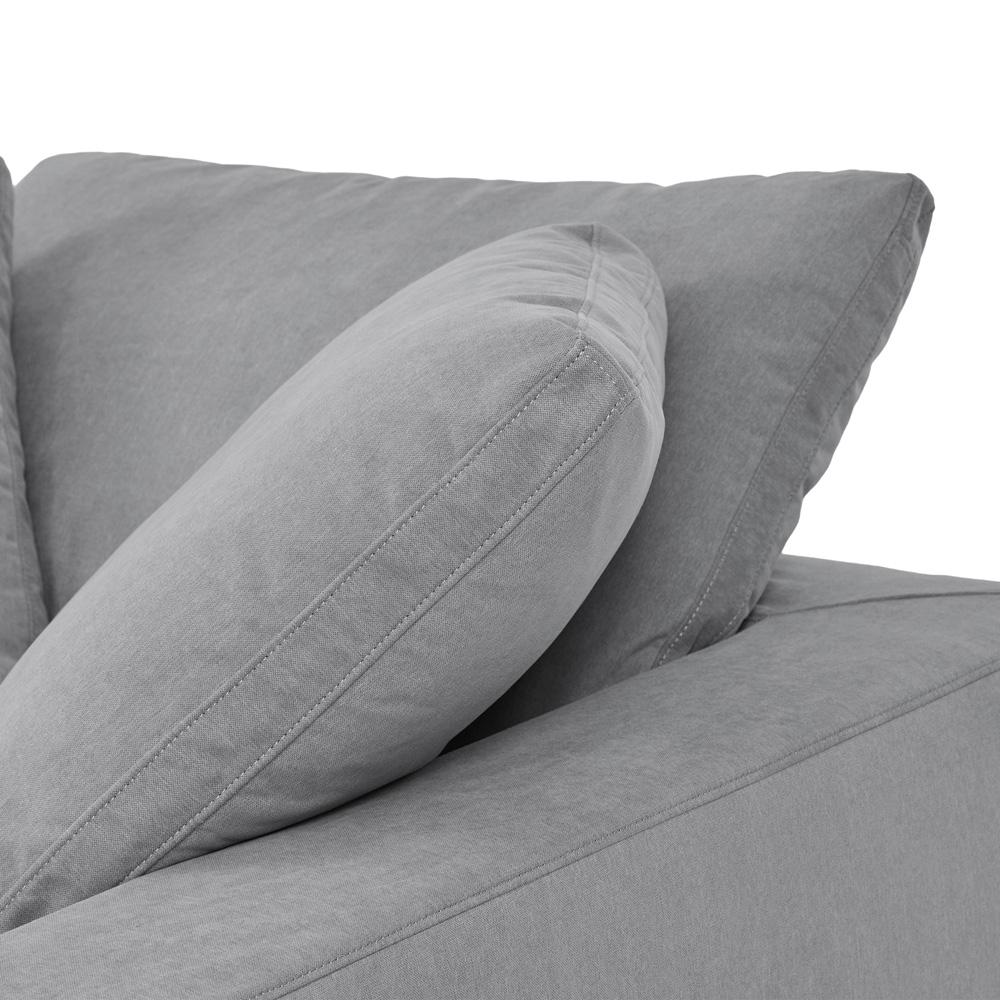 Armen Living - Liberty 51.5in Upholstered Chair and a Half in Slate Gray - LCLB1PSL veiw 4