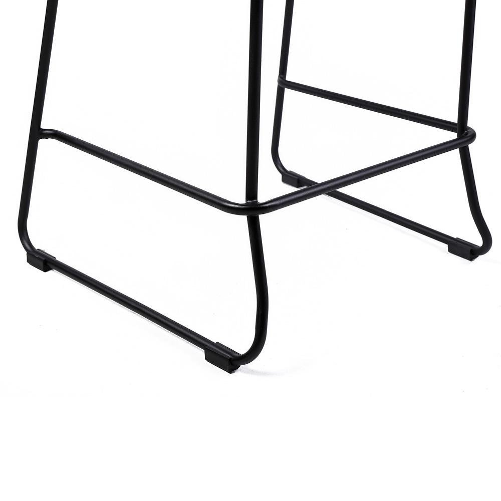 Armen Living - Shasta 30in Outdoor Metal and Black Rope Stackable Barstool - (Set of 2) - LCSTBABLBLK30 veiw 5