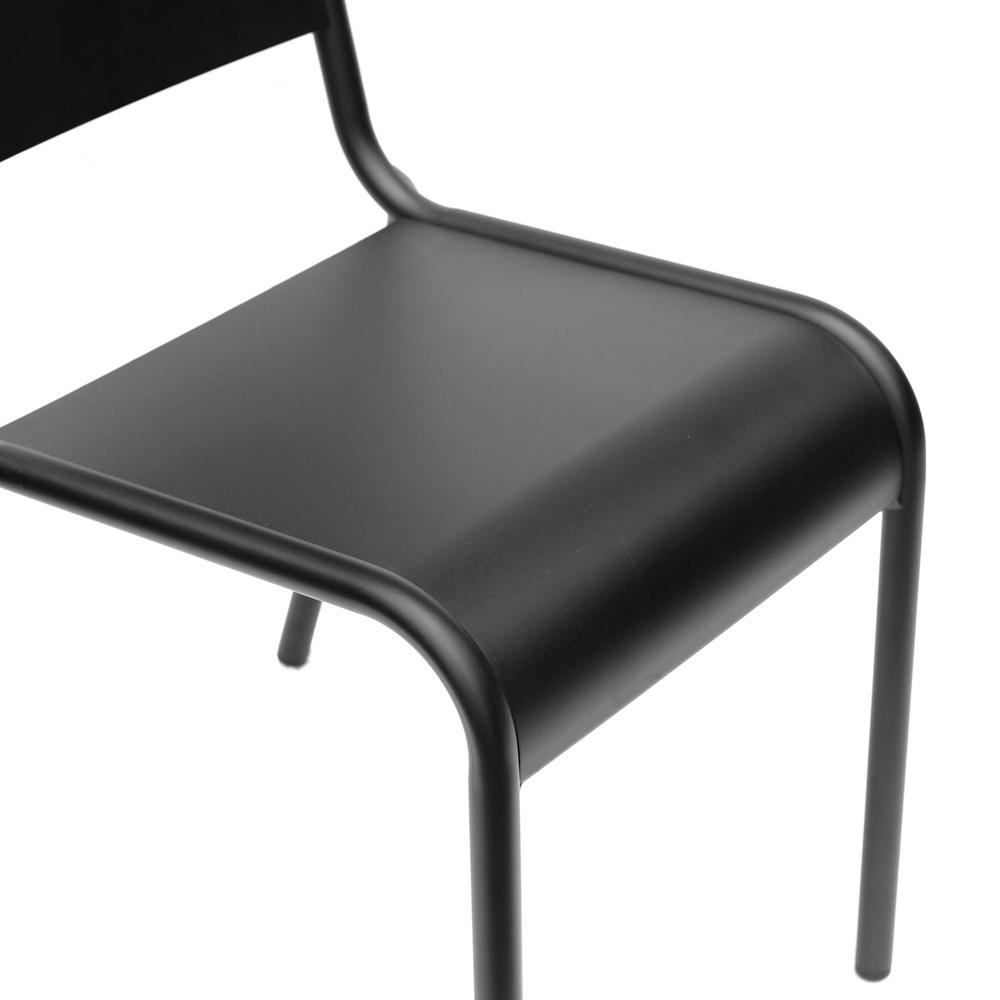 Euro Style - Otis Stackable Aluminum Outdoor Side Chairs, Black - Set of 2 - 90712-BLK veiw 8