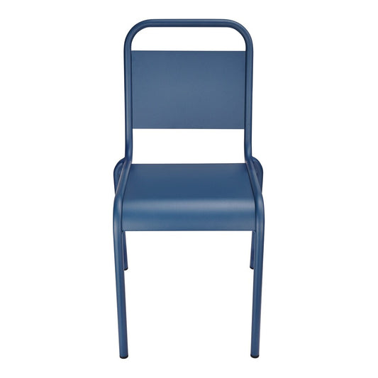 Euro Style - Otis Stackable Aluminum Outdoor Side Chairs, Dark Blue - Set of 2 - 90712-DKBLU veiw 2