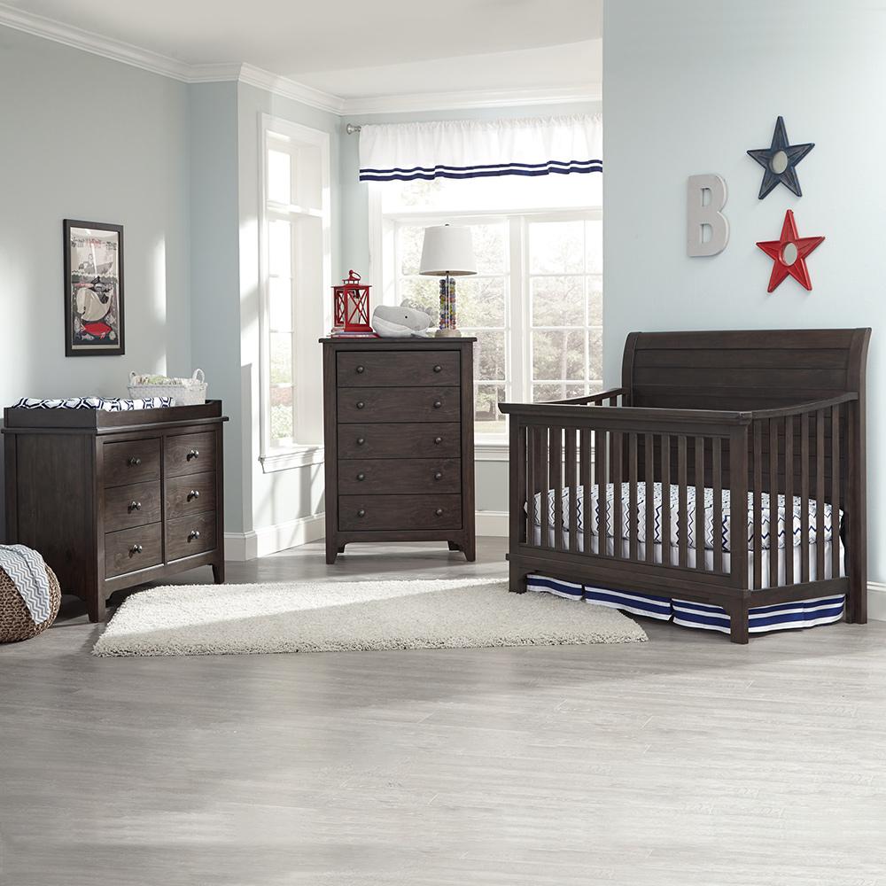 Westwood Design - Taylor 6 Drawer Dresser & Changer Top | River Rock veiw 2