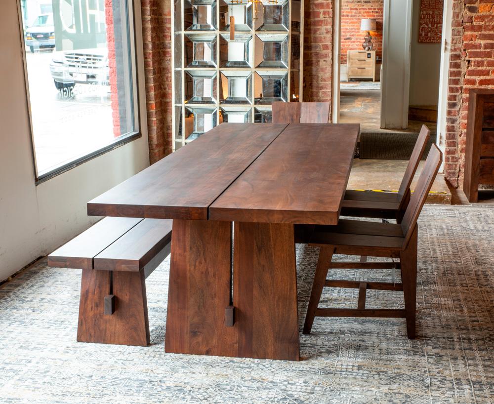 World Interiors - Acadia 79" Bench : World Interiors - Acadia 79" Bench in Coffee Bean - ZWACA79BCB_CLOSEOUT veiw 6