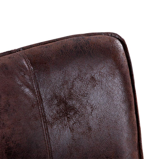 World Interiors - Avery Counter Chair : World Interiors - Avery Counter Chair in Dark Brown Leather with Natural Legs - ZWAVECCNAT veiw 2