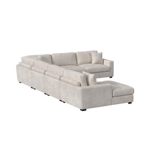 Picket House Furnishings - Mesa 6PC Sectional Set with LHF Chaise in Steno Beige - U-8540-9440-LCSE-6PC veiw 2