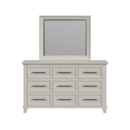 Picket House Furnishings - Henrik Dresser and Mirror Set in Ivory - B-13030-7-DRMR veiw 2