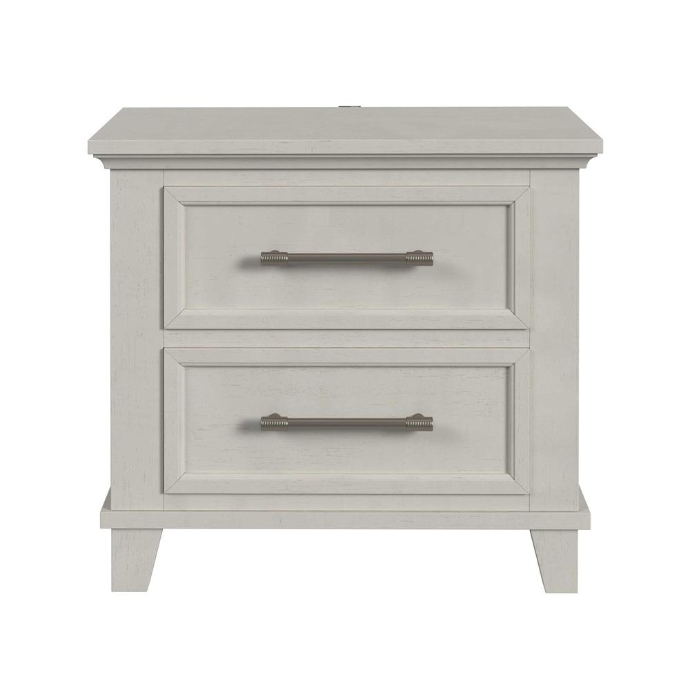 Picket House Furnishings - Henrik 2-Drawer Nightstand with USB in Ivory - B-13030-7-NS veiw 2