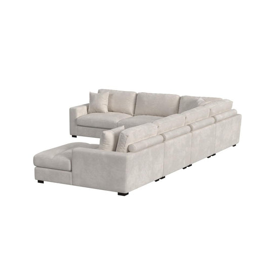Picket House Furnishings - Mesa 6PC Sectional Set with RHF Chaise in Steno Beige - U-8540-9440-RCSE-6PC veiw 2