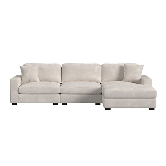 Picket House Furnishings - Mesa 3PC Sectional Set with RHF Chaise in Steno Beige - U-8540-9440-RCSE-3PC veiw 2