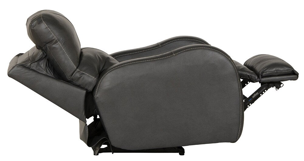 Catnapper - Angelo Power Headrest Power Lay Flat Recliner in Gunmetal - 64460-7/1273-58/3073-58 veiw 3