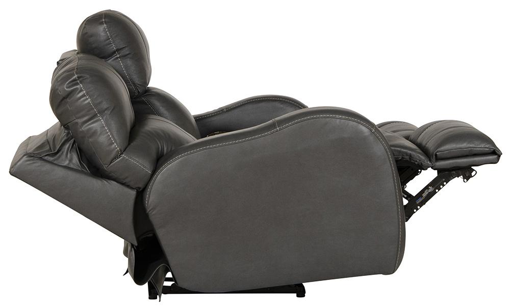 Catnapper - Angelo Power Headrest Power Lay Flat Reclining Loveseat in Gunmetal - 64462/1273-58/3073-58 veiw 3