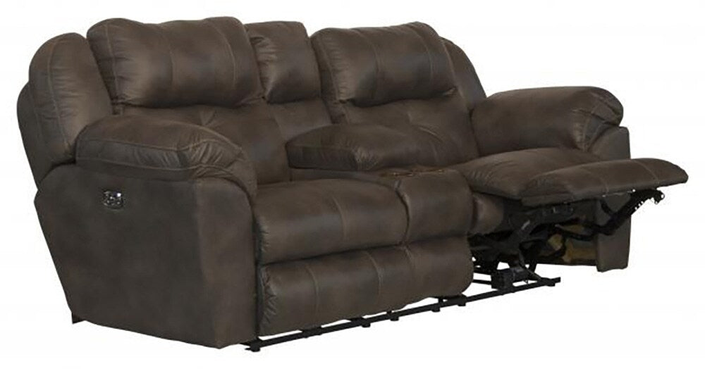 Catnapper - Ferrington Power Headrest w/Lumbar Power Lay Flat Reclining Console Loveseat w/Storage & Cupholders in Dusk - 761899130089 veiw 1