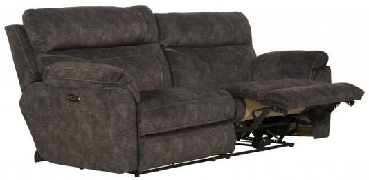 Catnapper - Sedona Power Headrest Power Lay Flat Reclining Sofa in Smoke - 62221/2793-28 veiw 2