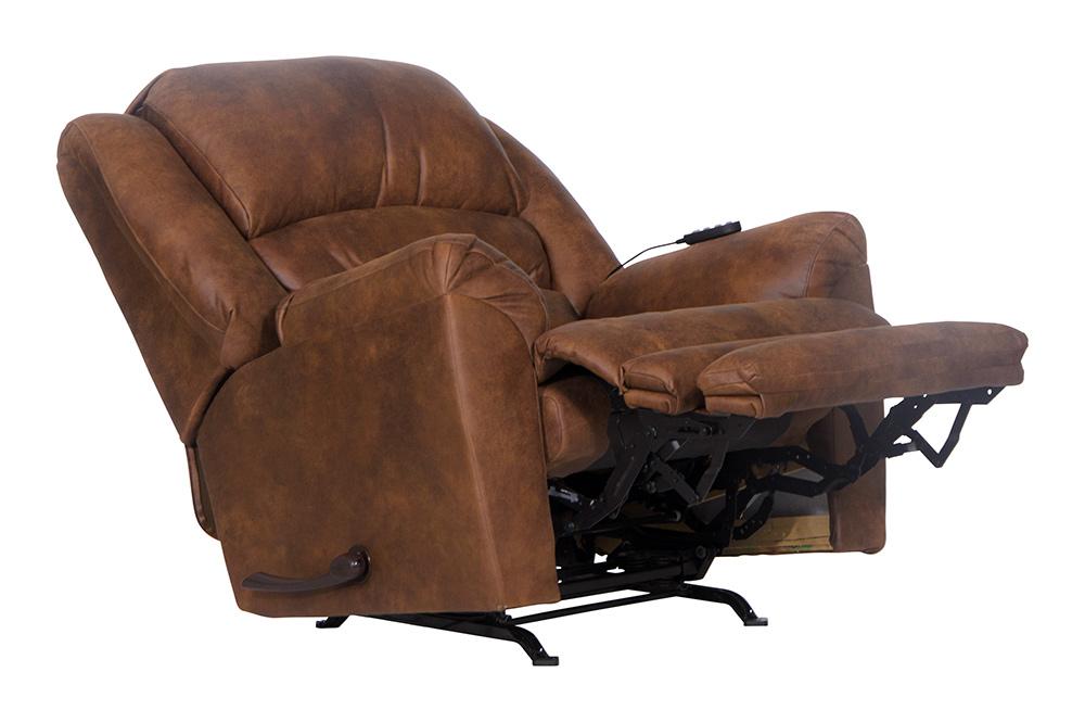 Catnapper - Hayden Chaise Rocker Recliner w/Heat & Massage - Oversized - X-tra Comfort Footrest in Auburn - 41072117659127659 veiw 1