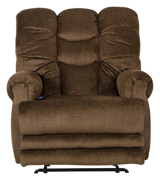 Catnapper - Malone Power Lay Flat Recliner w/ Extended Ottoman in Truffle - 642577200845 veiw 2